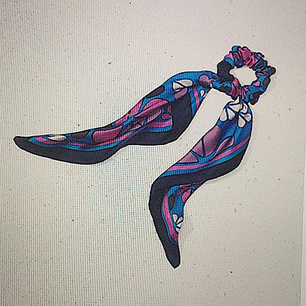 ♠️KATE SPADE - CLOVER PATCHWORK HAIR TIE (NWT) - Picture 5 of 9